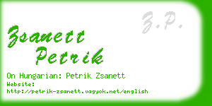 zsanett petrik business card